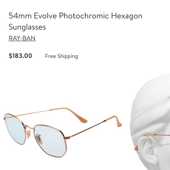 Ray-Ban Other - NEW RAYBAN EVOLVE PHOTOCROMIC HEXAGON SUNGLASSES